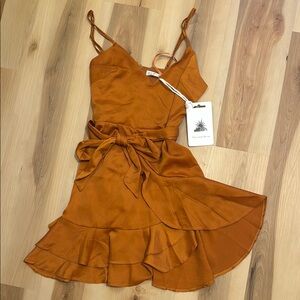 Hello Molly Copper Wrap Dress